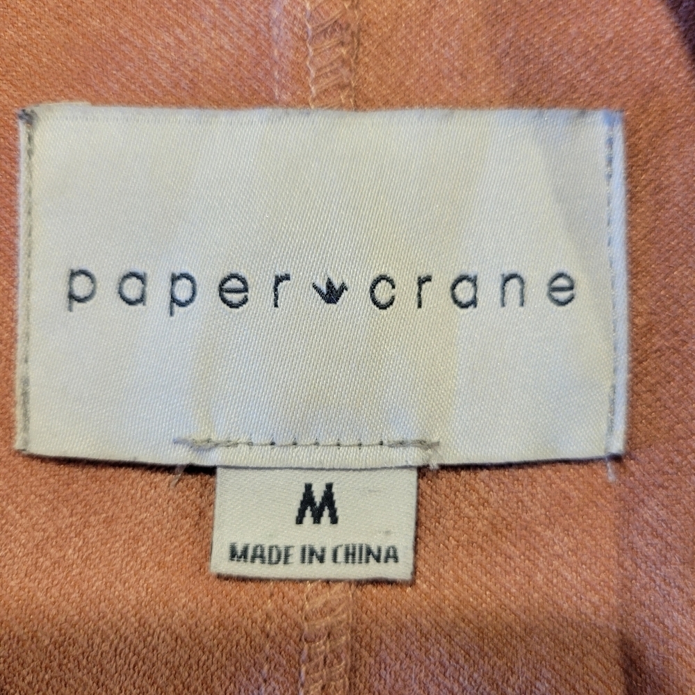 Paper Crane Pink Faux Suede Moto Style Zip Up Jacket - Picture 10 of 11